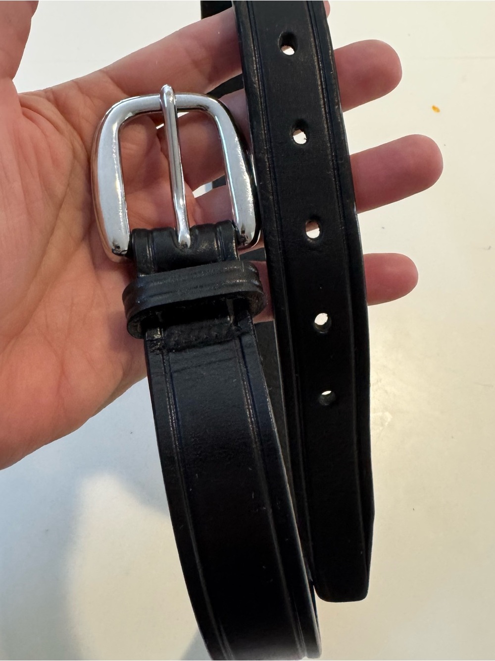 Tory English Bridle Leather Belt - Picture 4 of 10